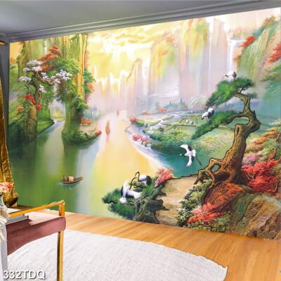 Tranh treo tường phong cảnh đồng quê – làng quê nông thôn Việt Nam