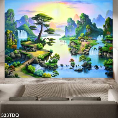 Tranh treo tường phong cảnh đồng quê – làng quê nông thôn Việt Nam