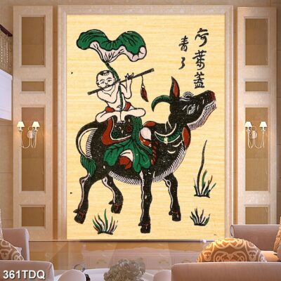 Tranh treo tường phong cảnh đồng quê – làng quê nông thôn Việt Nam