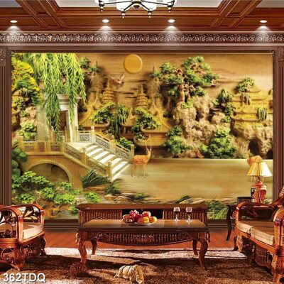 Tranh treo tường phong cảnh đồng quê – làng quê nông thôn Việt Nam