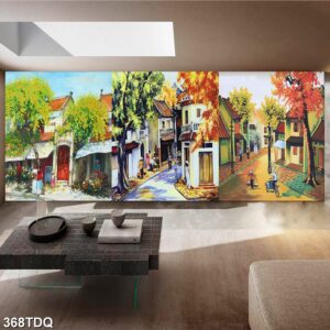 Tranh treo tường phong cảnh đồng quê – làng quê nông thôn Việt Nam