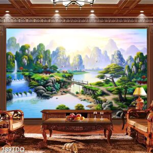 Tranh treo tường phong cảnh đồng quê – làng quê nông thôn Việt Nam