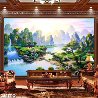 Tranh treo tường phong cảnh đồng quê – làng quê nông thôn Việt Nam