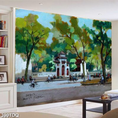 Tranh treo tường phong cảnh đồng quê – làng quê nông thôn Việt Nam