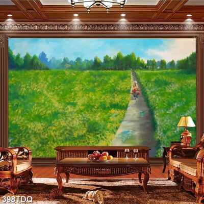 Tranh treo tường phong cảnh đồng quê – làng quê nông thôn Việt Nam