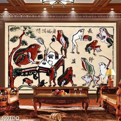 Tranh treo tường phong cảnh đồng quê – làng quê nông thôn Việt Nam