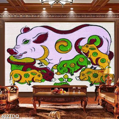 Tranh treo tường phong cảnh đồng quê – làng quê nông thôn Việt Nam