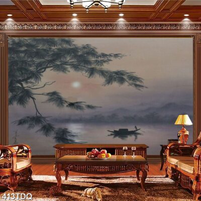 Tranh treo tường phong cảnh đồng quê – làng quê nông thôn Việt Nam