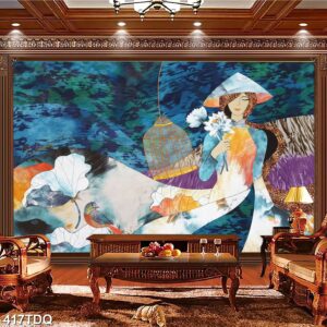 Tranh treo tường phong cảnh đồng quê – làng quê nông thôn Việt Nam