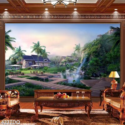 Tranh treo tường phong cảnh đồng quê – làng quê nông thôn Việt Nam