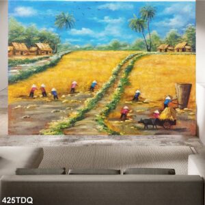Tranh treo tường phong cảnh đồng quê – làng quê nông thôn Việt Nam