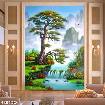 Tranh treo tường phong cảnh đồng quê – làng quê nông thôn Việt Nam