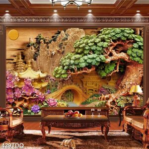 Tranh treo tường phong cảnh đồng quê – làng quê nông thôn Việt Nam