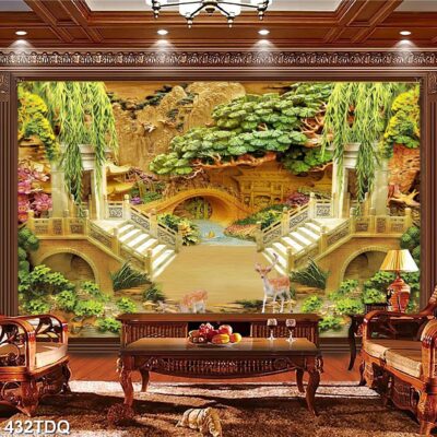 Tranh treo tường phong cảnh đồng quê – làng quê nông thôn Việt Nam