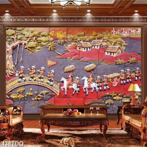 Tranh treo tường phong cảnh đồng quê – làng quê nông thôn Việt Nam