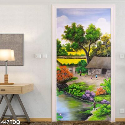 Tranh treo tường phong cảnh đồng quê – làng quê nông thôn Việt Nam