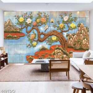 Tranh treo tường phong cảnh đồng quê – làng quê nông thôn Việt Nam