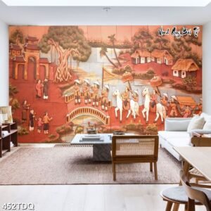 Tranh treo tường phong cảnh đồng quê – làng quê nông thôn Việt Nam