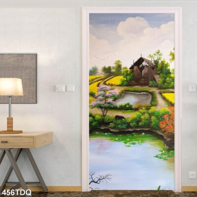 Tranh treo tường phong cảnh đồng quê – làng quê nông thôn Việt Nam