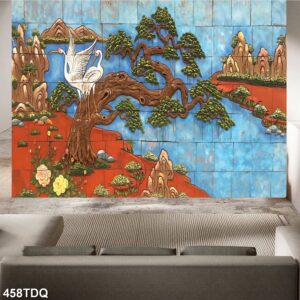 Tranh treo tường phong cảnh đồng quê – làng quê nông thôn Việt Nam