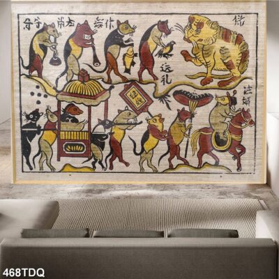 Tranh treo tường phong cảnh đồng quê – làng quê nông thôn Việt Nam