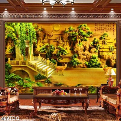 Tranh treo tường phong cảnh đồng quê – làng quê nông thôn Việt Nam