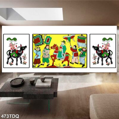 Tranh treo tường phong cảnh đồng quê – làng quê nông thôn Việt Nam