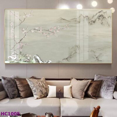 Tranh Chim và Hoa Trung Quốc Trang Trí Phòng Khách Sang Trọng, Tinh Tế, Hiện Đại