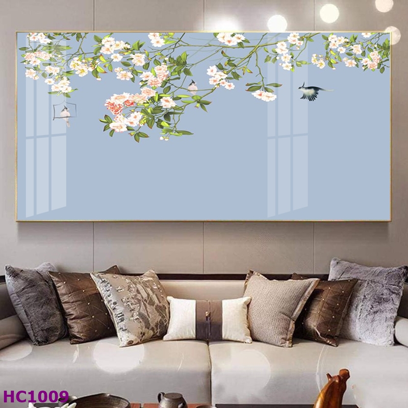 HC1009 Tranh Chim và Hoa Trung Quốc Trang Trí Phòng Khách Sang Trọng, Tinh Tế, Hiện Đại Tranh Chim và Hoa Trung Quốc Trang Trí Phòng Khách Sang Trọng, Tinh Tế, Hiện Đại