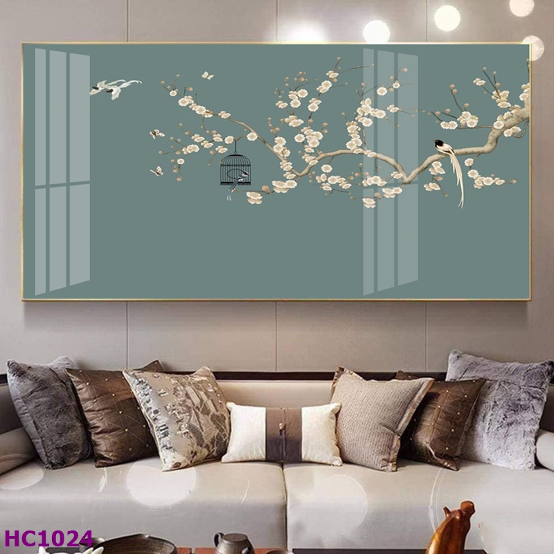 HC1024 Tranh Chim và Hoa Trung Quốc Trang Trí Phòng Khách Sang Trọng, Tinh Tế, Hiện Đại Tranh Chim và Hoa Trung Quốc Trang Trí Phòng Khách Sang Trọng, Tinh Tế, Hiện Đại