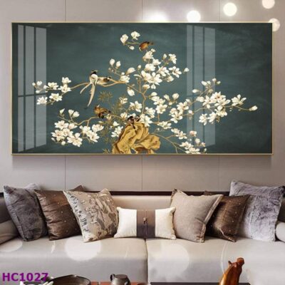 Tranh Chim và Hoa Trung Quốc Trang Trí Phòng Khách Sang Trọng, Tinh Tế, Hiện Đại
