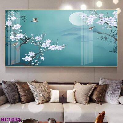 Tranh Chim và Hoa Trung Quốc Trang Trí Phòng Khách Sang Trọng, Tinh Tế, Hiện Đại