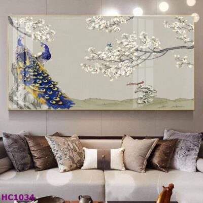 Tranh Chim và Hoa Trung Quốc Trang Trí Phòng Khách Sang Trọng, Tinh Tế, Hiện Đại
