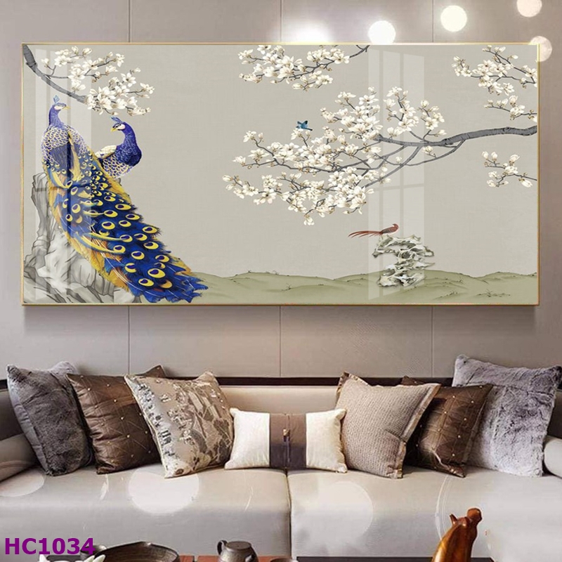 HC1034 Tranh Chim và Hoa Trung Quốc Trang Trí Phòng Khách Sang Trọng, Tinh Tế, Hiện Đại Tranh Chim và Hoa Trung Quốc Trang Trí Phòng Khách Sang Trọng, Tinh Tế, Hiện Đại