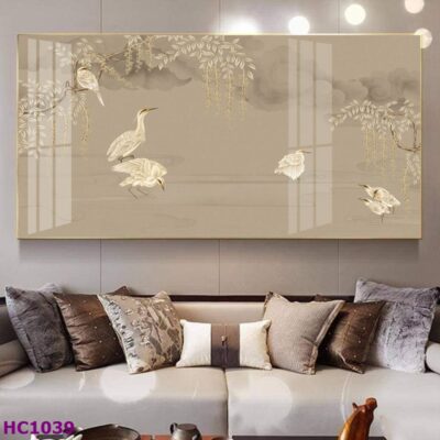 Tranh Chim và Hoa Trung Quốc Trang Trí Phòng Khách Sang Trọng, Tinh Tế, Hiện Đại