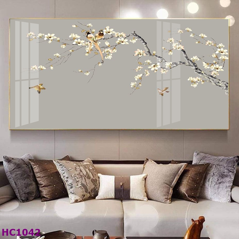 HC1042 Tranh Chim và Hoa Trung Quốc Trang Trí Phòng Khách Sang Trọng, Tinh Tế, Hiện Đại Tranh Chim và Hoa Trung Quốc Trang Trí Phòng Khách Sang Trọng, Tinh Tế, Hiện Đại