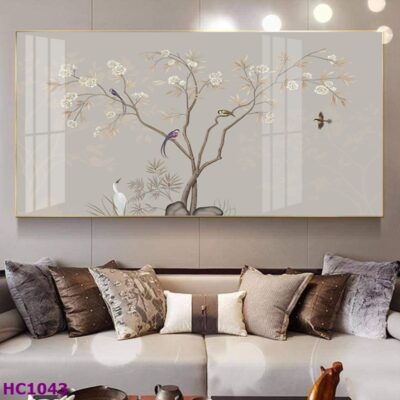 Tranh Chim và Hoa Trung Quốc Trang Trí Phòng Khách Sang Trọng, Tinh Tế, Hiện Đại