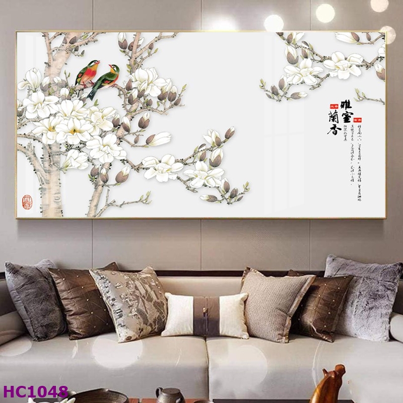 HC1048 Tranh Chim và Hoa Trung Quốc Trang Trí Phòng Khách Sang Trọng, Tinh Tế, Hiện Đại Tranh Chim và Hoa Trung Quốc Trang Trí Phòng Khách Sang Trọng, Tinh Tế, Hiện Đại