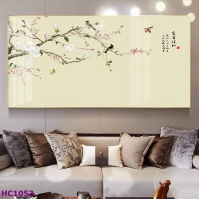 Tranh Chim và Hoa Trung Quốc Trang Trí Phòng Khách Sang Trọng, Tinh Tế, Hiện Đại