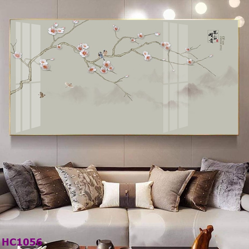 HC1056 Tranh Chim và Hoa Trung Quốc Trang Trí Phòng Khách Sang Trọng, Tinh Tế, Hiện Đại Tranh Chim và Hoa Trung Quốc Trang Trí Phòng Khách Sang Trọng, Tinh Tế, Hiện Đại