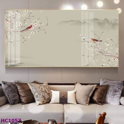 Tranh Chim và Hoa Trung Quốc Trang Trí Phòng Khách Sang Trọng, Tinh Tế, Hiện Đại