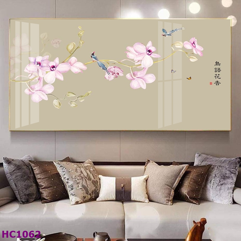 HC1062 Tranh Chim và Hoa Trung Quốc Trang Trí Phòng Khách Sang Trọng, Tinh Tế, Hiện Đại Tranh Chim và Hoa Trung Quốc Trang Trí Phòng Khách Sang Trọng, Tinh Tế, Hiện Đại