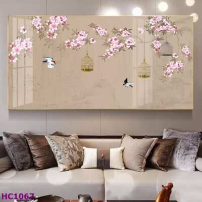 Tranh Chim và Hoa Trung Quốc Trang Trí Phòng Khách Sang Trọng, Tinh Tế, Hiện Đại