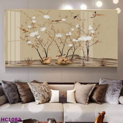 Tranh Chim và Hoa Trung Quốc Trang Trí Phòng Khách Sang Trọng, Tinh Tế, Hiện Đại