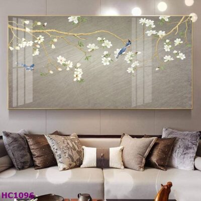 Tranh Chim và Hoa Trung Quốc Trang Trí Phòng Khách Sang Trọng, Tinh Tế, Hiện Đại