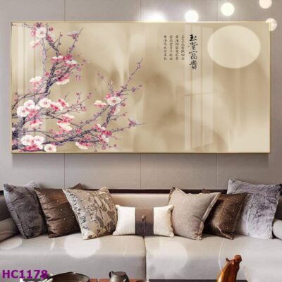 Tranh Chim và Hoa Trung Quốc Trang Trí Phòng Khách Sang Trọng, Tinh Tế, Hiện Đại