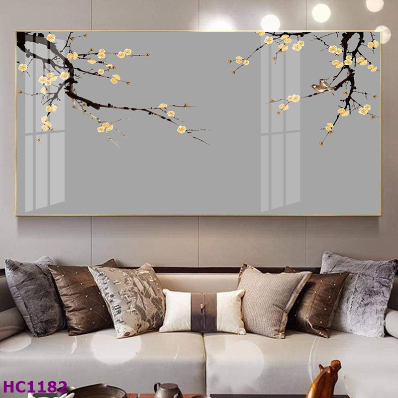 HC1182 Tranh Chim và Hoa Trung Quốc Trang Trí Phòng Khách Sang Trọng, Tinh Tế, Hiện Đại Tranh Chim và Hoa Trung Quốc Trang Trí Phòng Khách Sang Trọng, Tinh Tế, Hiện Đại
