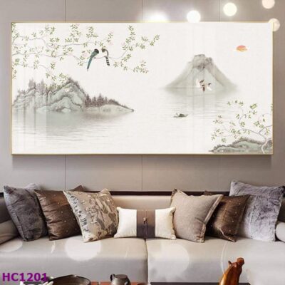 Tranh Chim và Hoa Trung Quốc Trang Trí Phòng Khách Sang Trọng, Tinh Tế, Hiện Đại