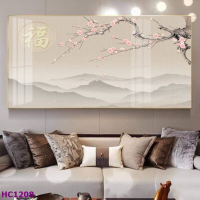 Tranh Chim và Hoa Trung Quốc Trang Trí Phòng Khách Sang Trọng, Tinh Tế, Hiện Đại