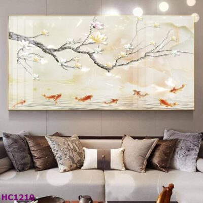 Tranh Chim và Hoa Trung Quốc Trang Trí Phòng Khách Sang Trọng, Tinh Tế, Hiện Đại
